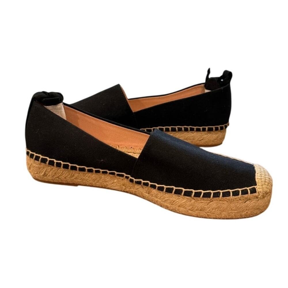 J.Crew Lace-Up Espadrille Flats Navy Canvas Ribbon Tie Size 8.5 NWOT Summer - Picture 9 of 12